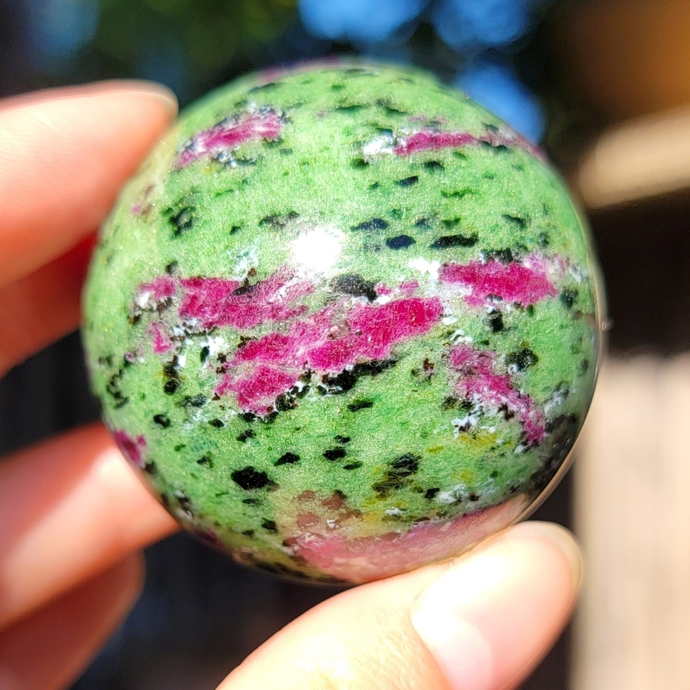 NEW 1.81" (46MM) RUBY ZOISITE SPHERE